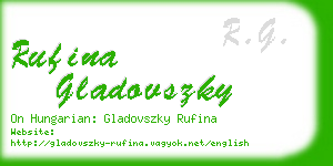 rufina gladovszky business card